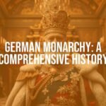 A grand portrait of a German monarch in imperial regalia, standing in a palace hall, historical setting, realistic.