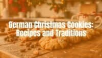 German Christmas cookies (Weihnachtsplätzchen) on a rustic wooden table, festive holiday setting, warm spices, nuts, dried fruits, cozy kitchen lighting, traditional and inviting.