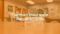 A German health insurance card on a desk with a blurred background of a hospital or clinic, professional and clean, realistic style.