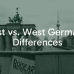 Divided Berlin with East and West Germany, Cold War era, contrasting cityscapes, Berlin Wall, historical photograph style.