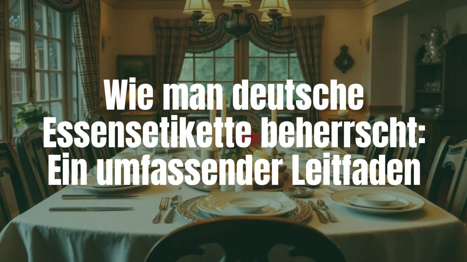 German dining table set with traditional food, elegant tableware, and a cozy atmosphere, realistic.